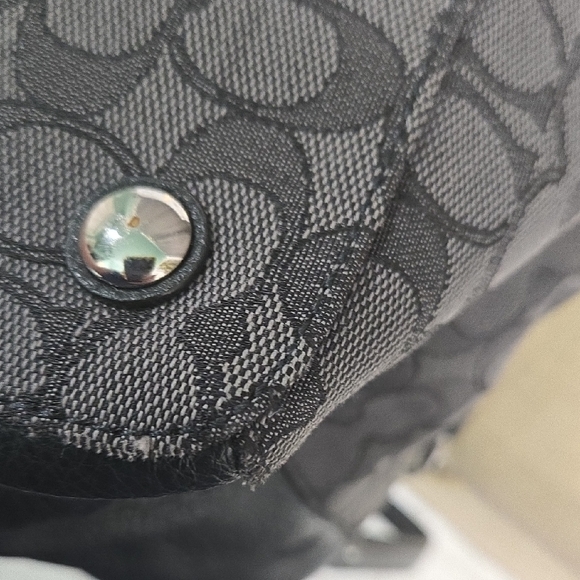 *SALE PRICE Coach Signature Black and Gray Satchel - Picture 7 of 15